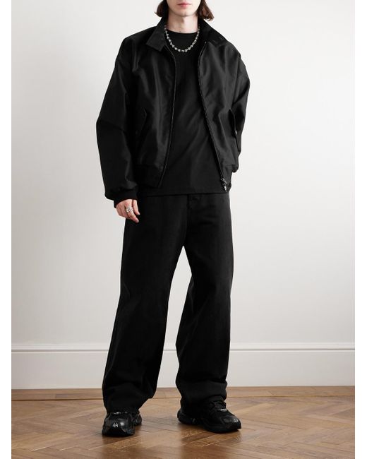 Balenciaga Black Oversized Cotton-shell Harrington Jacket for men