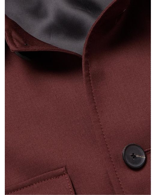 Mr P. Red Wool-Twill Overshirt for men