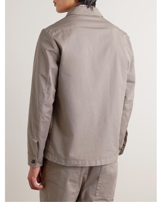 Barena Hemdjacke aus Gabardine aus einer Baumwollmischung in Stückfärbung in Gray für Herren