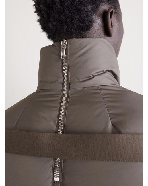 Rick Owens Brown Moncler Quilted Shell Down Jacket for men
