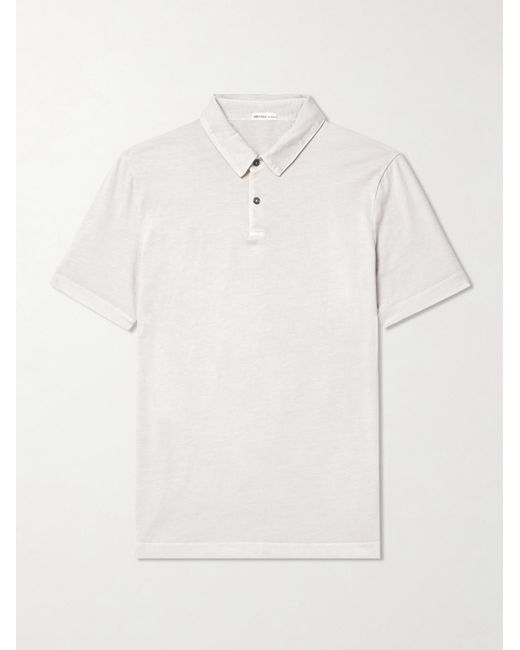 James Perse White Cotton-Jersey Polo Shirt for men