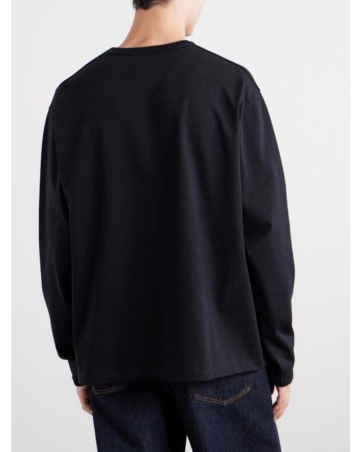 Lemaire Blue Cotton-Jersey T-Shirt for men