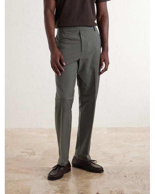 James Perse Gray Slim-leg Stretch Cotton-blend Trousers for men
