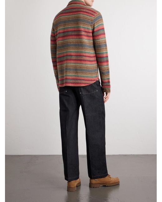 RRL Multicolor Matlock Striped Linen And Silk-Blend Shirt for men
