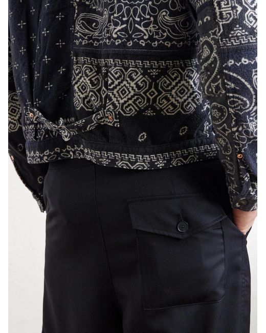 Kapital Blue Reversible Bandana-Print Cotton-Flannel Jacket for men