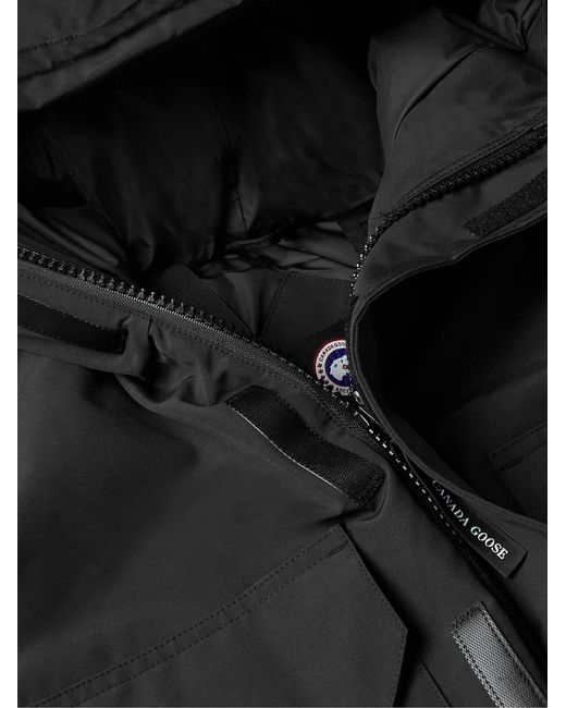 Canada Goose Black Expedition Logo-appliquéd Arctic Tech® Hooded Down Jacket for men