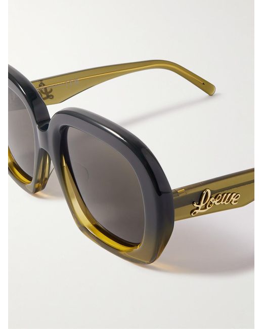 Loewe Black Curvy Round-frame Acetate Sunglasses for men