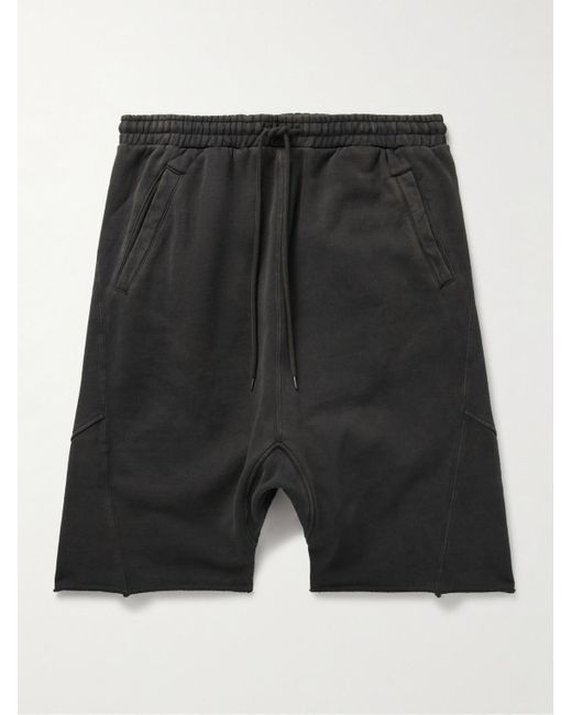 Entire studios Black Organic Cotton-jersey Drawstring Shorts for men