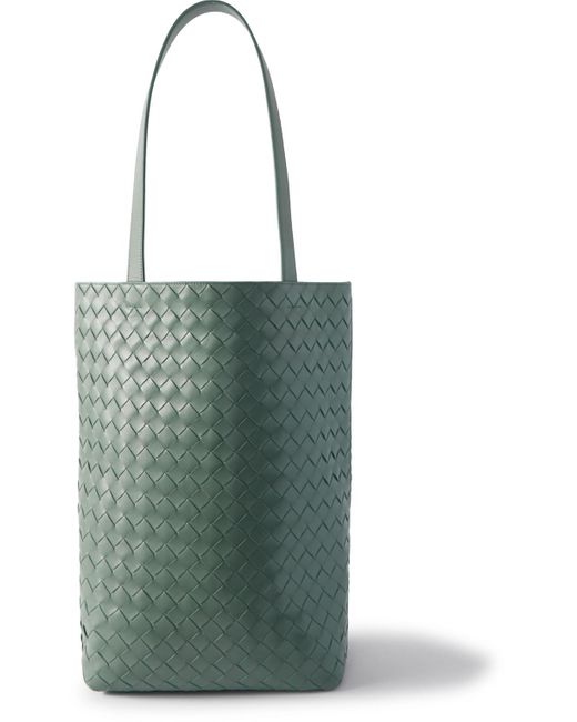 Bottega Veneta Green Avenue Intrecciato Leather Tote Bag for men