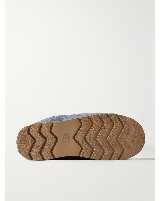 Acne Blue Shearling-Lined Trompe L'Oeil Suede Boots for men