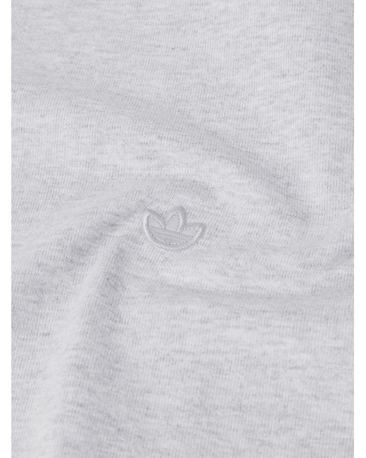 T-shirt in jersey di cotone con logo applicato di Adidas Originals in White da Uomo
