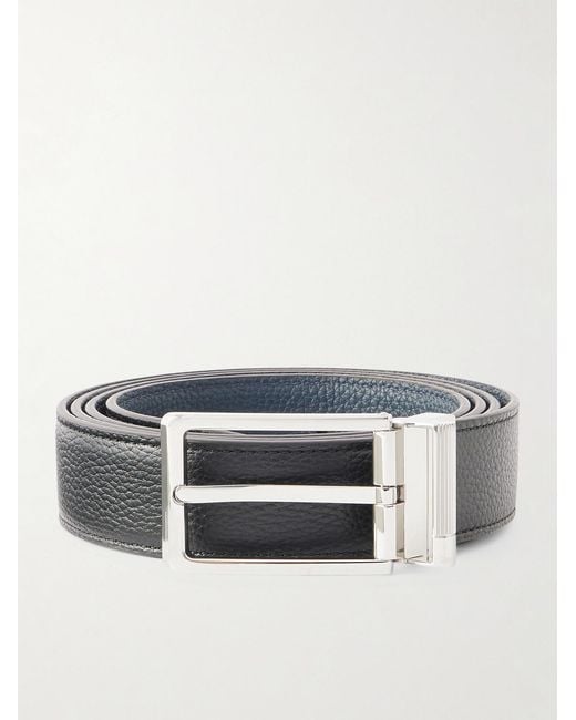 Dunhill Blue 3cm Full-grain Leather Belt for men