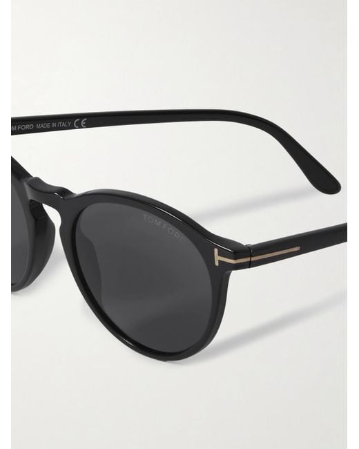 Tom Ford Aurele Sonnenbrille mit rundem Rahmen aus Azetat in Black für Herren