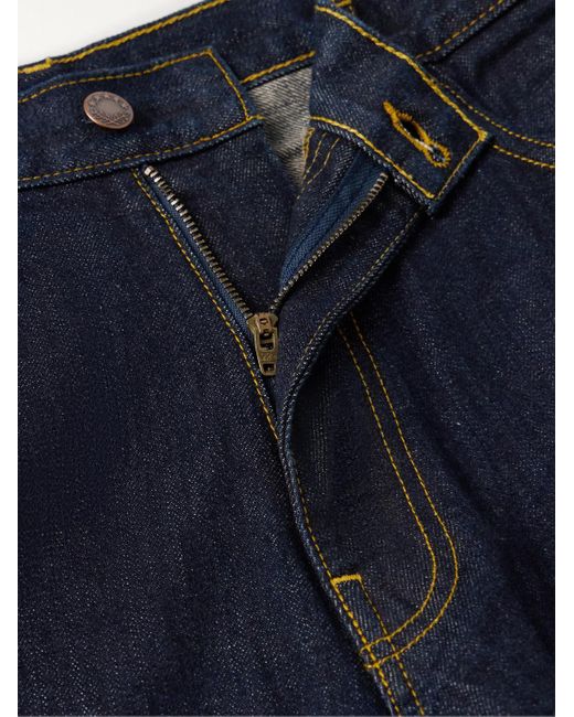 Noah NYC Stovepipe gerade geschnittene Jeans aus Selvedge Denim in Blue für Herren
