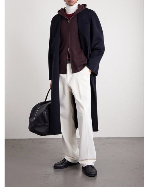 Umit Benan Purple Sunset Cashmere And Silk-blend Zip-up Hoodie for men