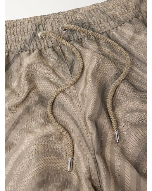 Frescobol Carioca Natural Rio Straight-Leg Mid-Length Recycled Jacquard Swim Shorts for men