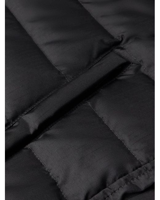 Thom Browne Black Striped Quilted Ripstop Down Jacket for men