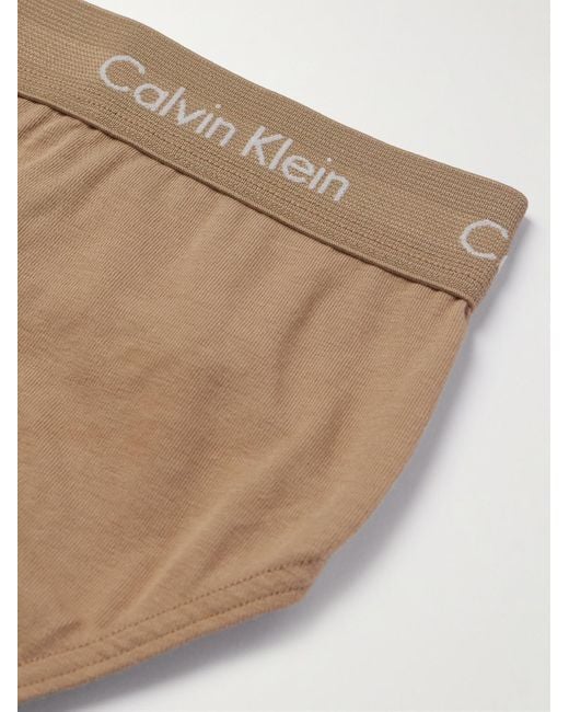 Calvin Klein White Seven-pack Stretch Lyocell-blend Briefs for men