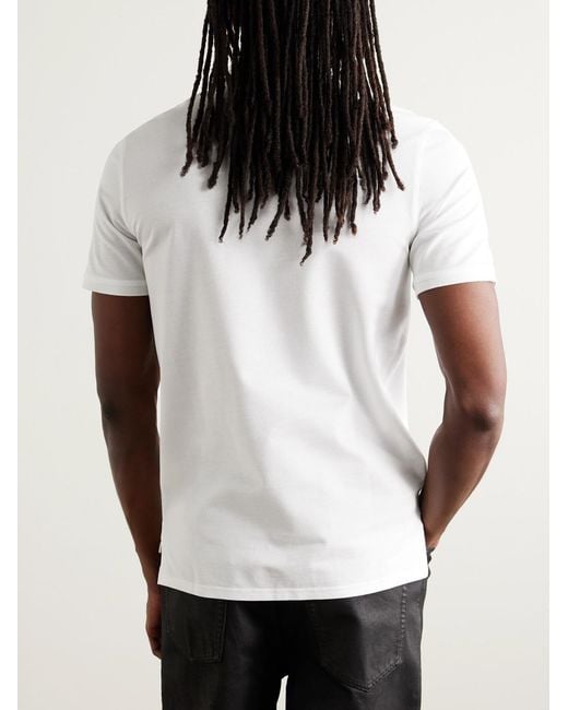 Givenchy White Cotton-Piqué Polo Shirt for men