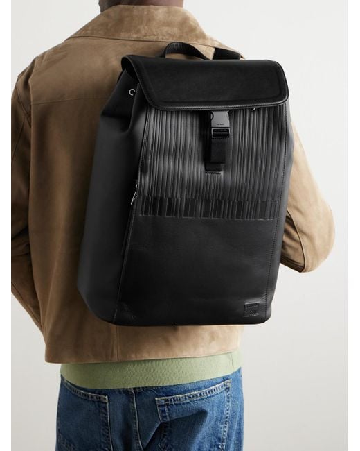 Paul Smith Rucksack aus Leder mit Prägung in Black für Herren