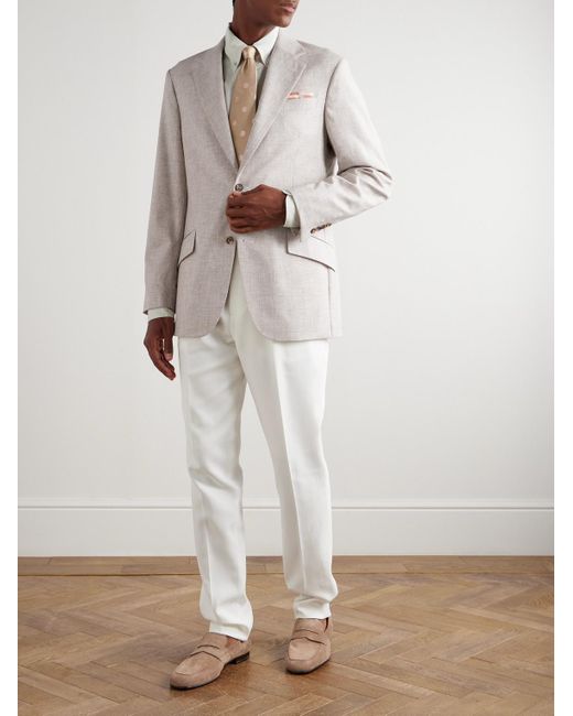 Richard James Natural Chapman Checked Virgin Wool Suit Jacket for men