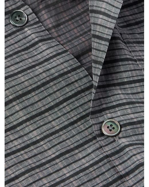 Our Legacy Heusen Hemd aus einer Baumwoll-Seidenmischung mit Karomuster und wandelbarem Kragen in Gray für Herren