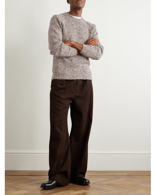 Zegna Gray Cotton Sweater for men