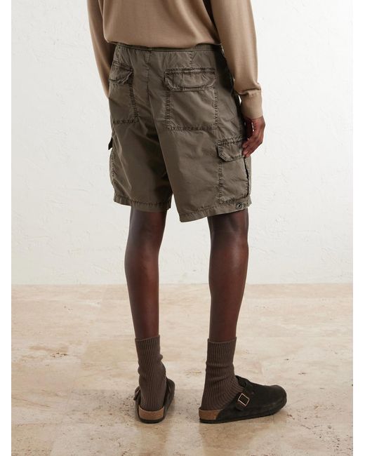 James Perse Gray Straight-leg Stretch Cotton-poplin Shorts for men