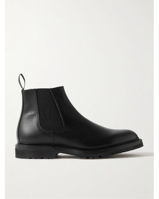 George Cleverley Black Jason Ii Full-Grain Leather Chelsea Boots for men