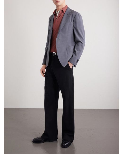 Slowear Blue Wool-blend Suit Jacket for men