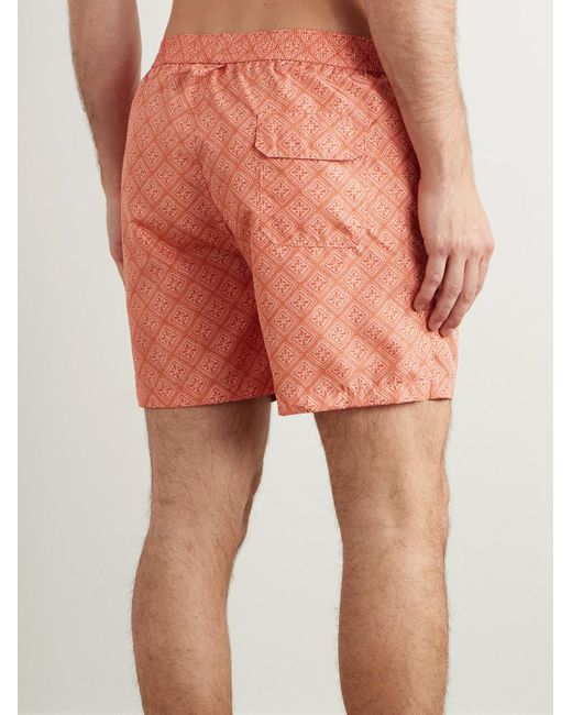 Shorts Da Mare A Gamba Dritta Con Stampa di Altea in Pink da Uomo