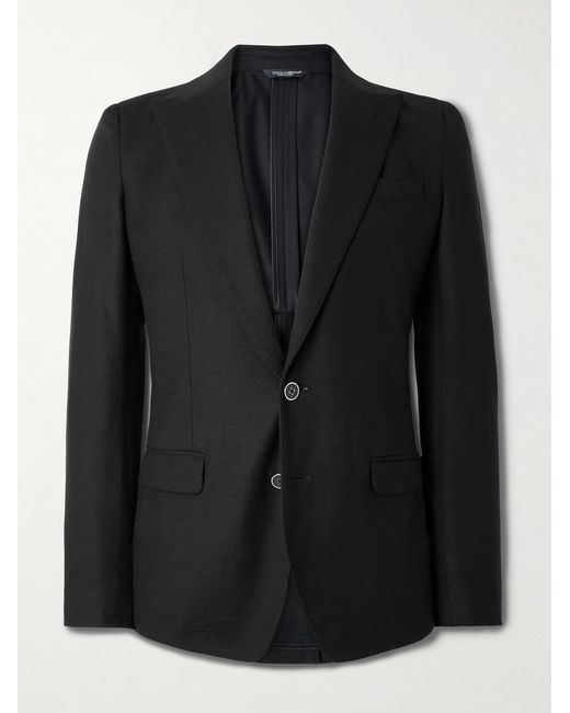Dolce & Gabbana Black Wool Suit Jacket for men