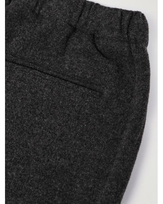 Massimo Alba Black Keywest Straight-leg Cotton And Cashmere-blend Drawstring Trousers for men