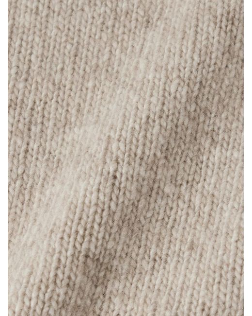 Auralee White Cashmere Sweater for men