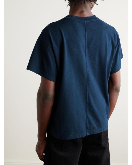 The Row Blue Sato Cotton-Jersey T-Shirt for men