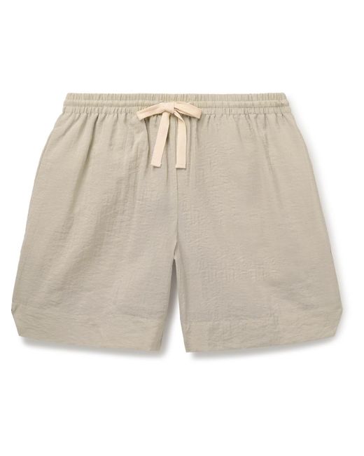 LE17SEPTEMBRE Natural Novis Wide-leg Crinkled-shell Drawstring Shorts for men