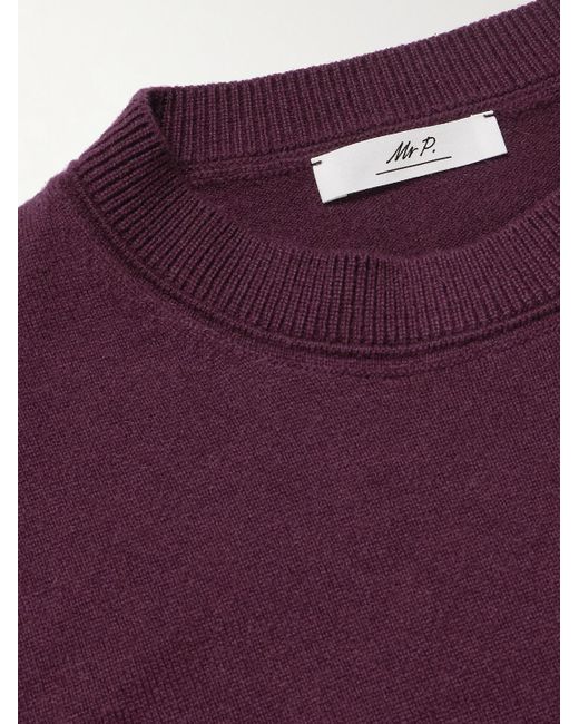 Mr P. Purple Curtis Cashmere Sweater for men