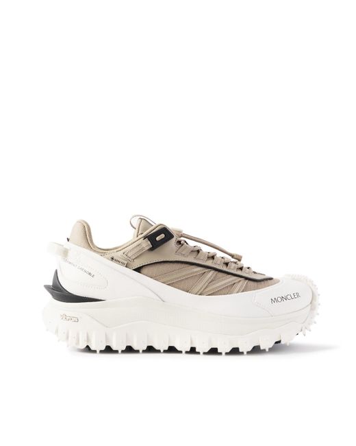 Moncler White Trailgrip Gtx Leather-trimmed Ripstop And Rubber Sneakers for men