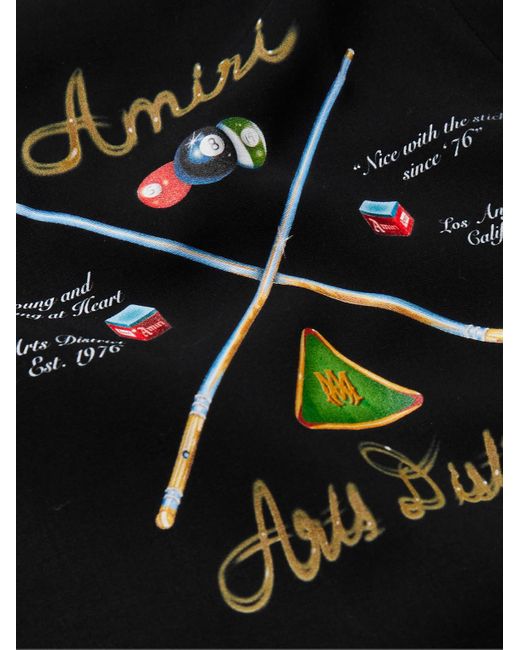 Amiri Black Pool Cue Bowling Shirt for men