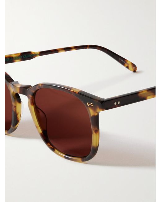 Garrett Leight Brown Ruskin Square-frame Tortoiseshell Acetate Sunglasses for men
