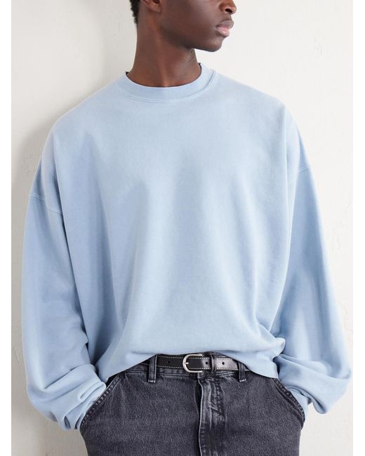 Remi Relief Blue Cotton-jersey Sweatshirt for men