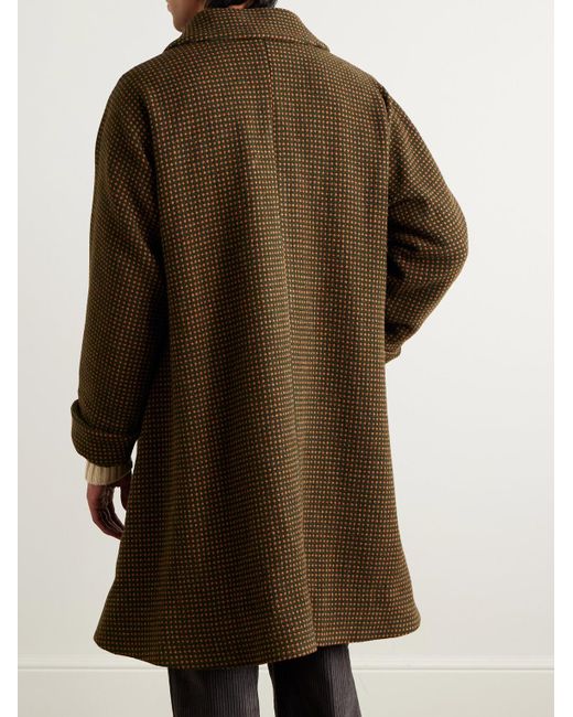 Bode Brown Hedgerow Wool-Tweed Coat for men