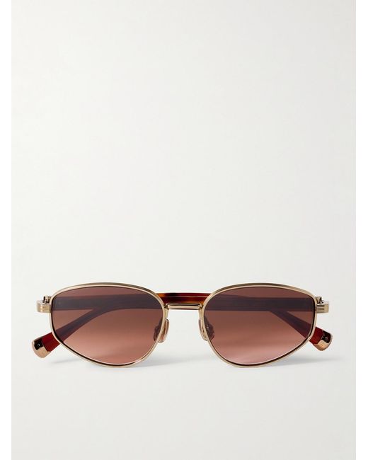 Brunello Cucinelli Multicolor Round-frame Tortoiseshell Acetate And Gold-tone Sunglasses for men