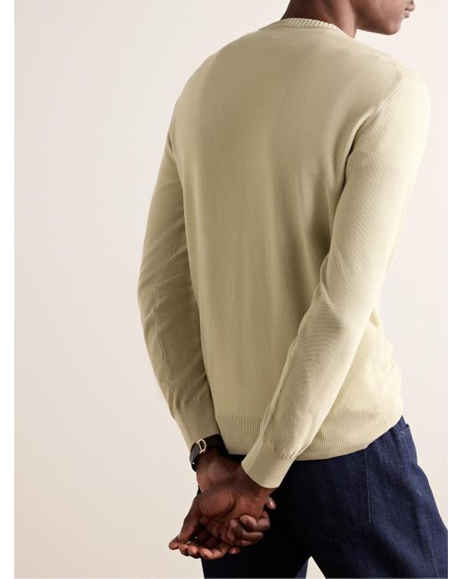 Loro Piana Natural Cotton And Silk-blend Piqué Sweater for men