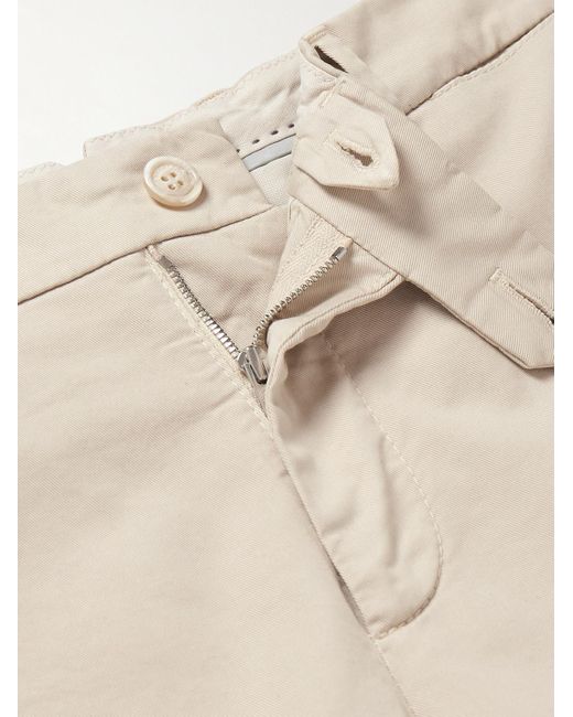 Pantaloni slim-fit in twill di misto cotone di Brunello Cucinelli in Natural da Uomo