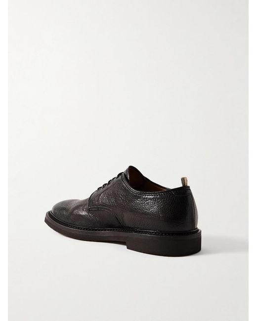 Officine Creative Black Hopkins Flexi 208 Deerskin Derby Shoes for men