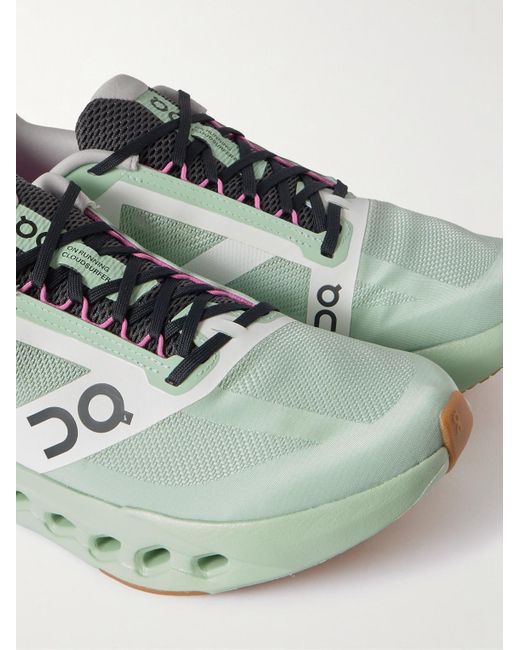 On Shoes Green Cloudsurfer Next Z5 Rubber-Trimmed Recycled-Mesh Sneakers for men
