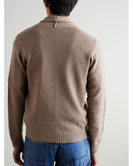 John Smedley Natural Rockford Shawl-collar Recycled-cashmere And Merino Wool-blend Cardigan for men