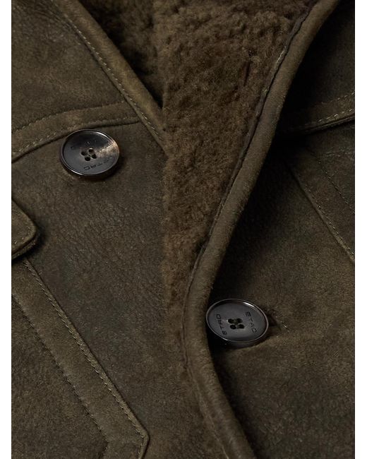 Etro Green Shearling Chore Jacket for men