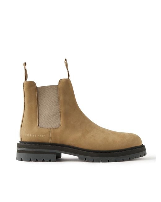 Common Projects Brown Nubuck Chelsea Boots for men